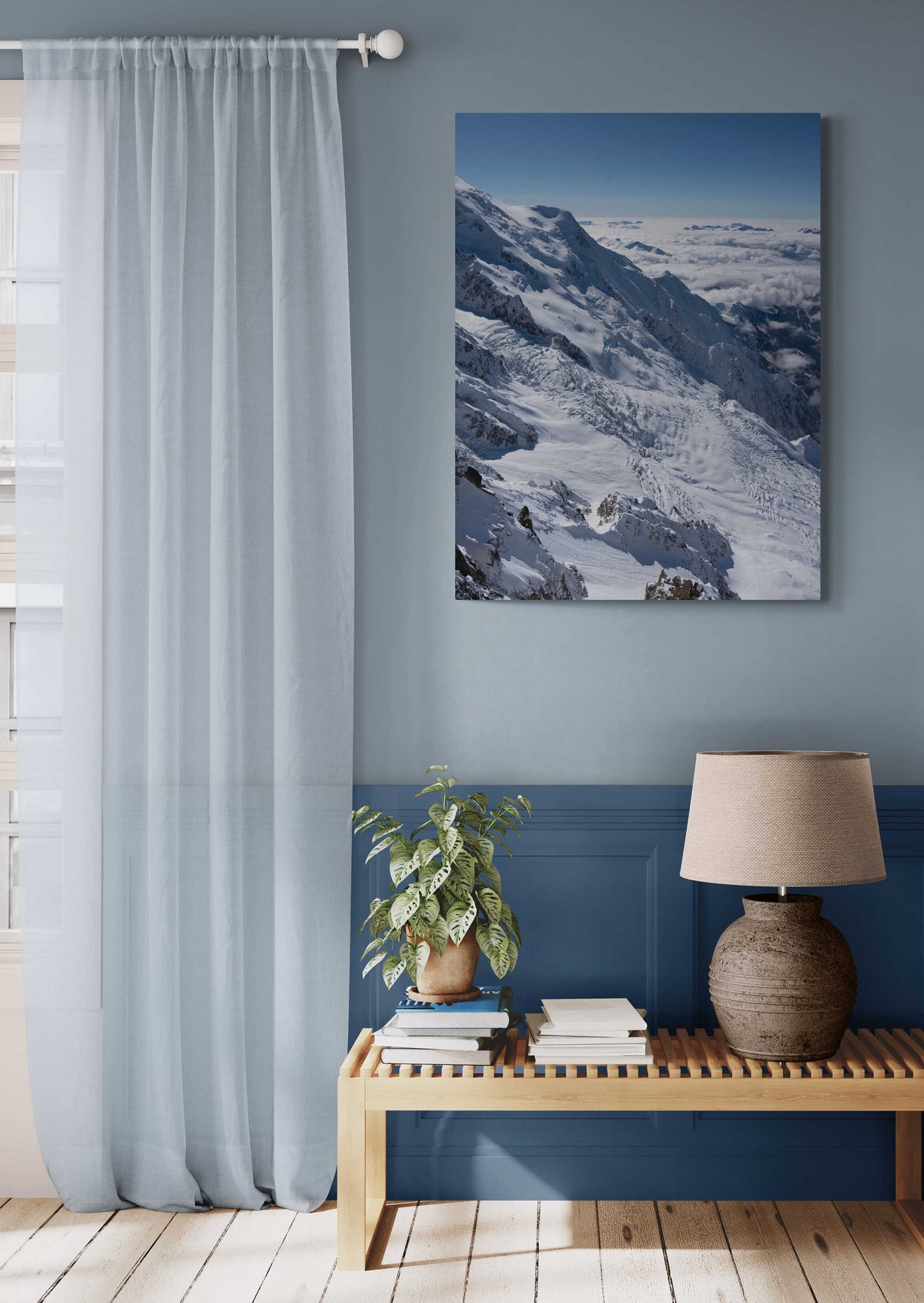 Crevasse Field — mise en situation, format 75 × 100 cm